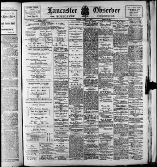 cover page of Lancaster Observer and Morecambe Chronicle published on April 1, 1927