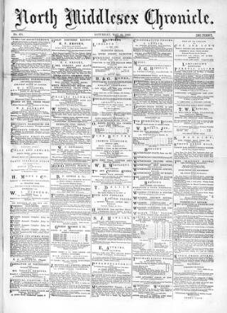 cover page of North Middlesex Chronicle published on May 22, 1880