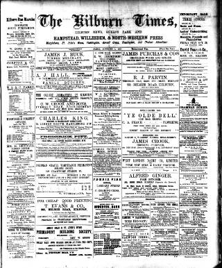cover page of Kilburn Times published on November 2, 1900