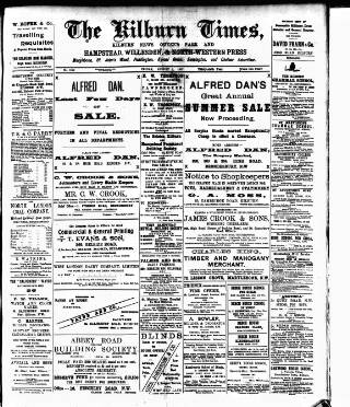 cover page of Kilburn Times published on August 2, 1907