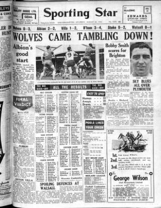 cover page of Sporting Star (Wolverhampton) published on August 22, 1964