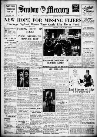 cover page of Birmingham Weekly Mercury published on August 2, 1936