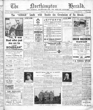 cover page of Northampton Herald published on May 30, 1930