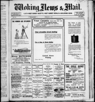 cover page of Woking News & Mail published on May 5, 1916
