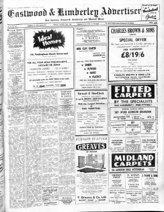 cover page of Eastwood & Kimberley Advertiser published on August 28, 1964
