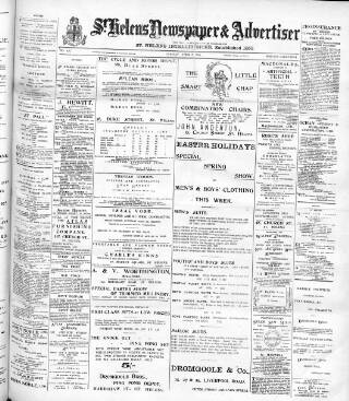 cover page of St. Helens Newspaper & Advertiser published on April 1, 1902