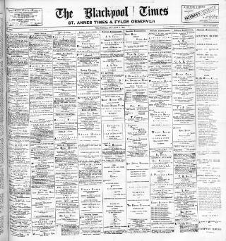 cover page of Blackpool Times published on October 2, 1901