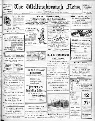 cover page of Wellingborough News published on June 5, 1908