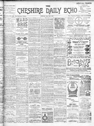 cover page of Cheshire Daily Echo published on May 22, 1903