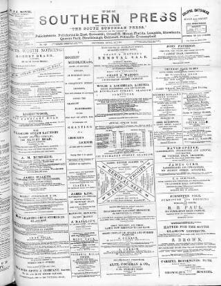 cover page of Southern Press (Glasgow) published on April 20, 1895