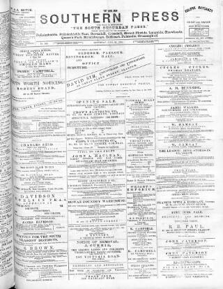 cover page of Southern Press (Glasgow) published on June 22, 1895