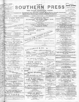 cover page of Southern Press (Glasgow) published on August 31, 1895