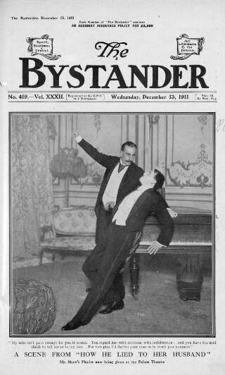 cover page of The Bystander published on December 13, 1911
