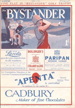 cover page of The Bystander published on April 1, 1931