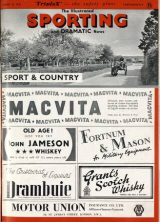 cover page of Illustrated Sporting and Dramatic News published on June 13, 1941