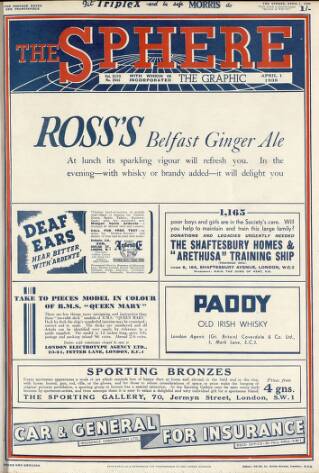 cover page of The Sphere published on April 1, 1939