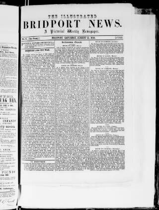 cover page of Illustrated Bridport News published on August 11, 1855