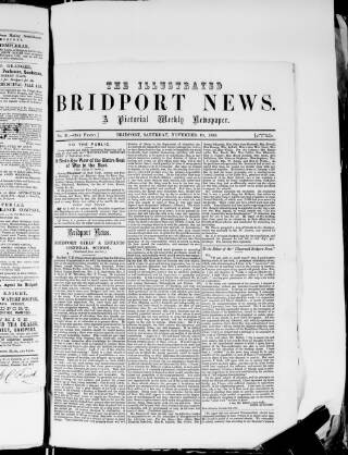 cover page of Illustrated Bridport News published on November 10, 1855