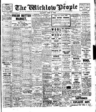 cover page of Wicklow People published on June 13, 1942