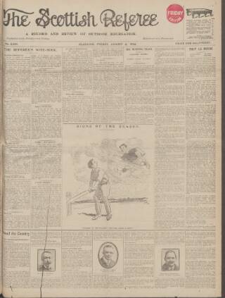 cover page of Scottish Referee published on August 2, 1912
