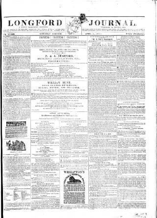 cover page of Longford Journal published on April 1, 1871