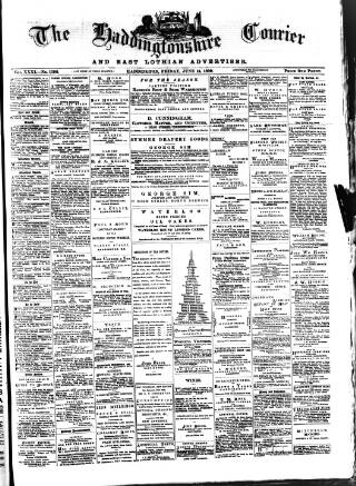 cover page of Haddingtonshire Courier published on June 13, 1890