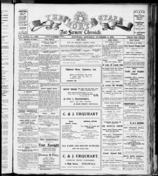 cover page of North Star and Farmers' Chronicle published on November 2, 1929