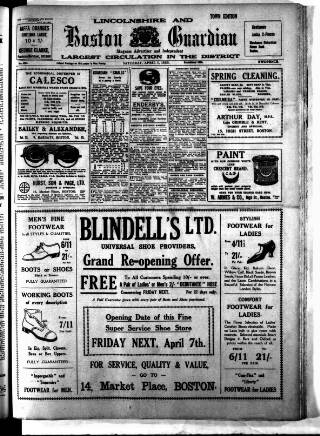 cover page of Boston Guardian published on April 1, 1933