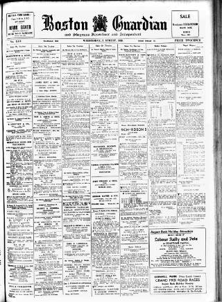 cover page of Boston Guardian published on August 2, 1939