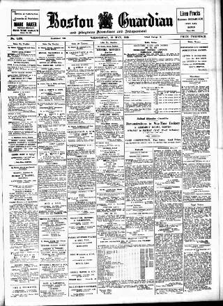 cover page of Boston Guardian published on May 22, 1940