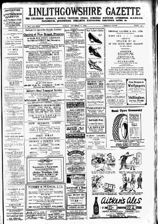 cover page of Linlithgowshire Gazette published on November 2, 1928