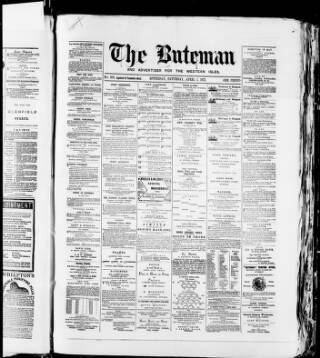 cover page of Buteman published on April 1, 1871
