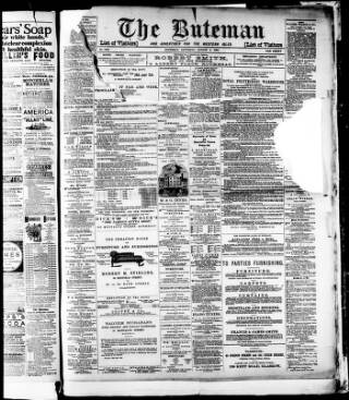 cover page of Buteman published on August 2, 1890