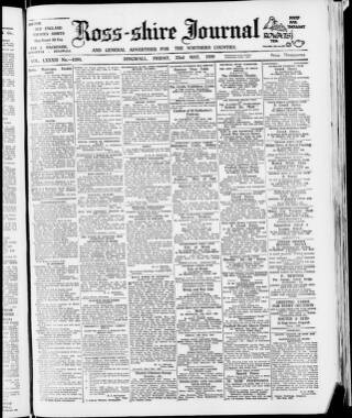 cover page of Ross-shire Journal published on May 22, 1959