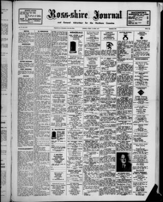 cover page of Ross-shire Journal published on April 1, 1977