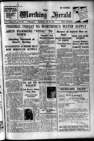 cover page of Worthing Herald published on May 22, 1937