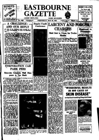 cover page of Eastbourne Gazette published on May 22, 1946