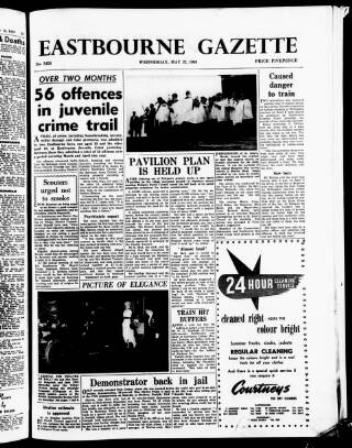 cover page of Eastbourne Gazette published on May 22, 1963
