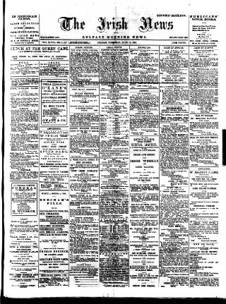 cover page of Irish News and Belfast Morning News published on June 13, 1901