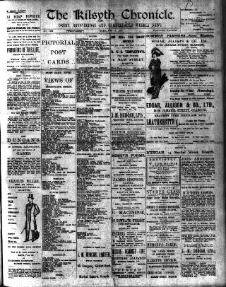 cover page of Kilsyth Chronicle published on June 13, 1913