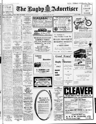 cover page of Rugby Advertiser published on May 22, 1962