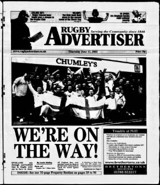 cover page of Rugby Advertiser published on June 13, 2002