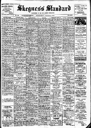 cover page of Skegness Standard published on August 2, 1939