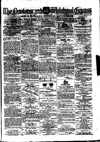 cover page of Montgomeryshire Express published on June 13, 1876
