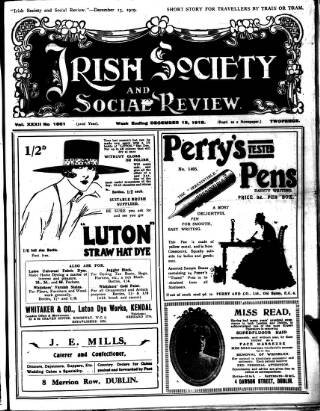 cover page of Irish Society (Dublin) published on December 13, 1919