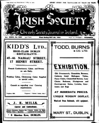 cover page of Irish Society (Dublin) published on May 22, 1920