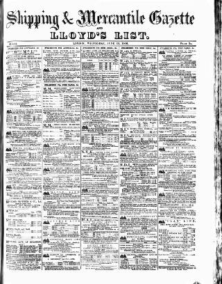 cover page of Lloyd's List published on June 13, 1906