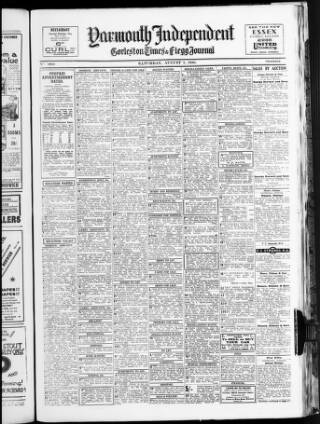 cover page of Yarmouth Independent published on August 2, 1930
