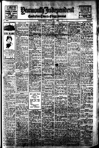 cover page of Yarmouth Independent published on April 1, 1933