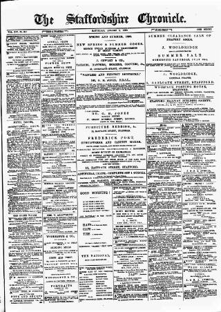 cover page of Staffordshire Chronicle published on August 2, 1890